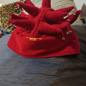 ⭐️Red jester hat from Cirque Du Soleil
